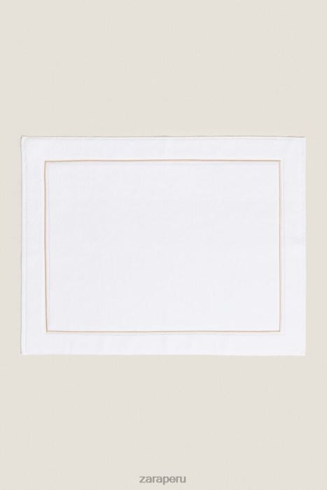 Zara unisexo alfombra de baño con borde festoneado BDP8J1729 accesorios beige