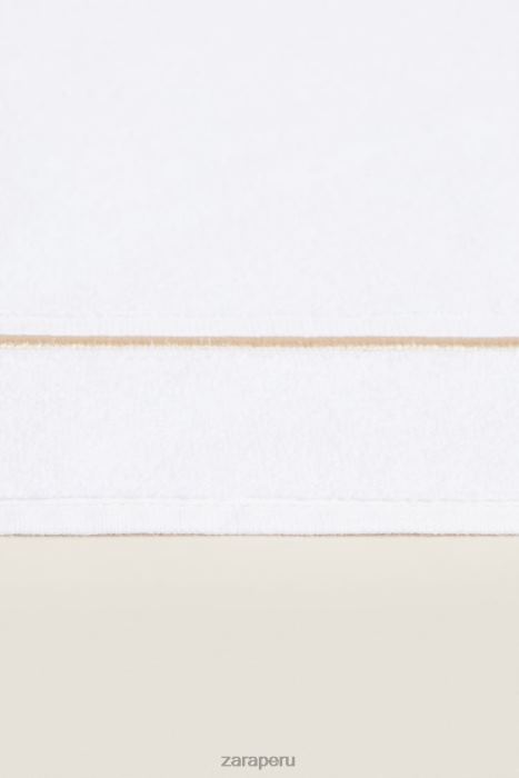 Zara unisexo alfombra de baño con borde festoneado BDP8J1729 accesorios beige