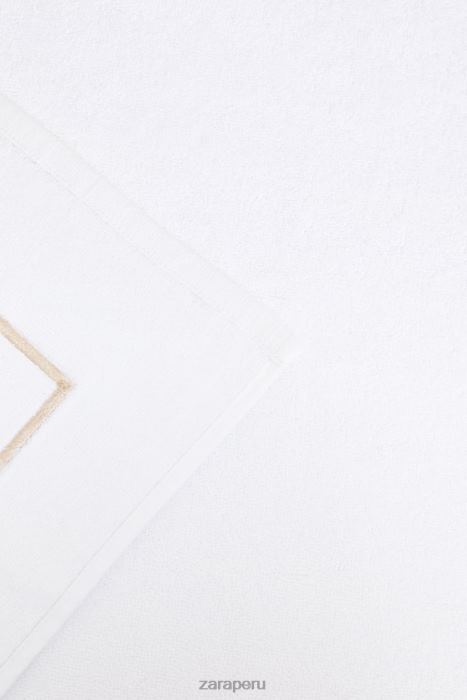 Zara unisexo alfombra de baño con borde festoneado BDP8J1729 accesorios beige