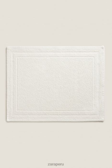 Zara unisexo alfombra de baño de algodón BDP8J1701 accesorios Marfil