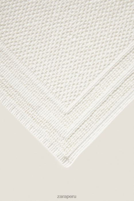 Zara unisexo alfombra de baño de algodón BDP8J1701 accesorios Marfil