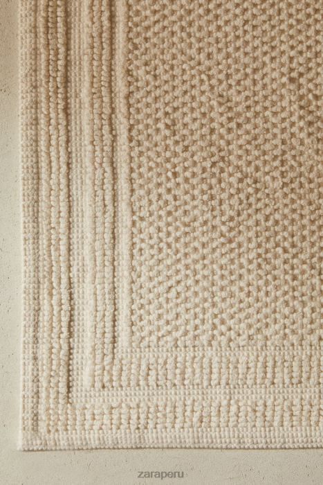 Zara unisexo alfombra de baño de algodón BDP8J1701 accesorios Marfil