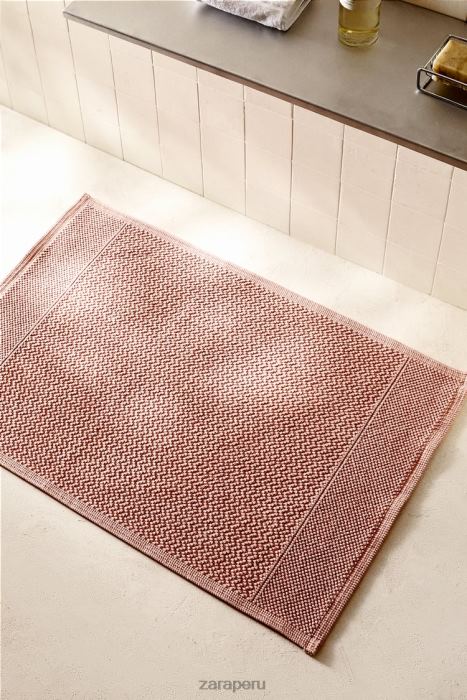 Zara unisexo alfombra texturizada de punto gofrado BDP8J1706 accesorios Rosa palido