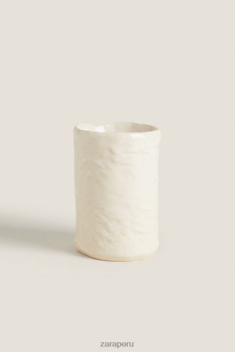Zara unisexo bu o vaso de cerámica BDP8J1714 accesorios crema