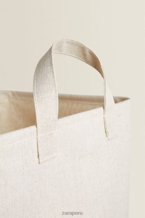 Zara unisexo cesto de ropa plegable BDP8J1711 accesorios beige claro