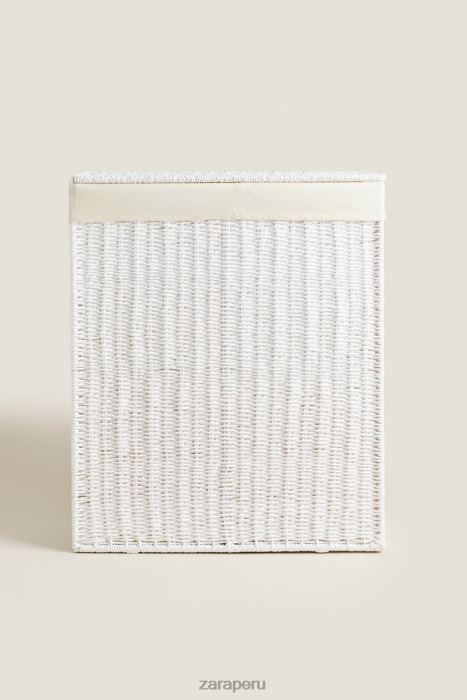 Zara unisexo cesto para la ropa sucia con dos compartimentos BDP8J1745 accesorios blanco