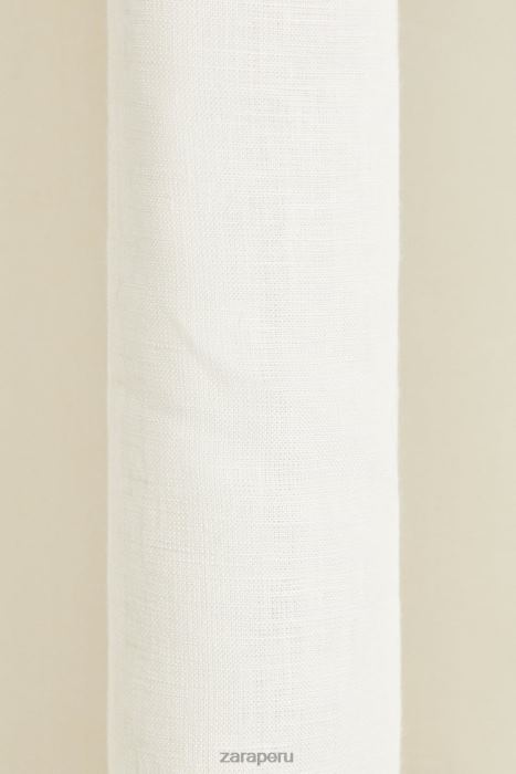 Zara unisexo cortina de ducha de lino BDP8J1702 accesorios ostra blanca