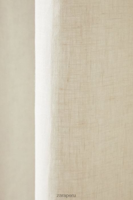 Zara unisexo cortina de ducha de lino BDP8J1702 accesorios ostra blanca