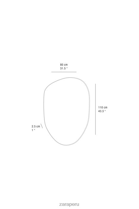 Zara unisexo espejo de forma irregular BDP8J1727 accesorios original