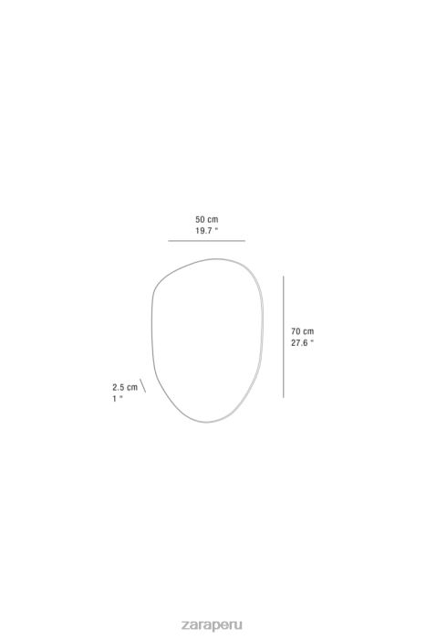 Zara unisexo espejo de forma irregular BDP8J1730 accesorios original