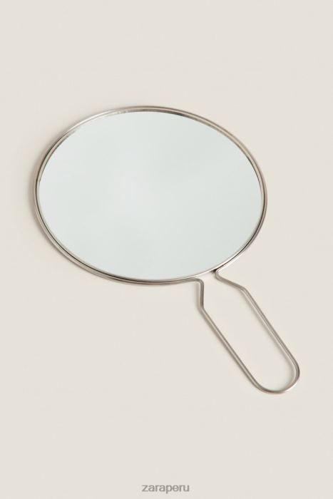 Zara unisexo espejo de mano con marco de acero BDP8J1750 accesorios plata mate