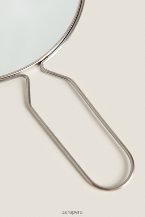 Zara unisexo espejo de mano con marco de acero BDP8J1750 accesorios plata mate