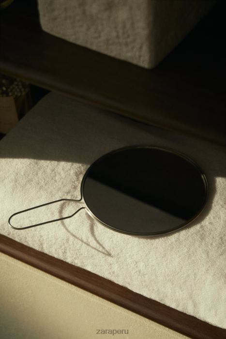 Zara unisexo espejo de mano con marco de acero BDP8J1750 accesorios plata mate