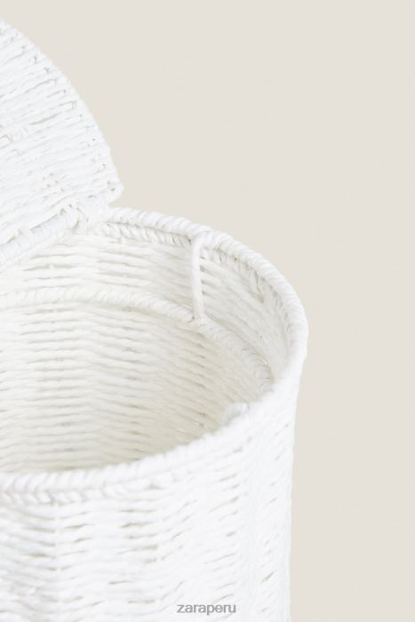 Zara unisexo papelera con tapa extraíble BDP8J1707 accesorios blanco