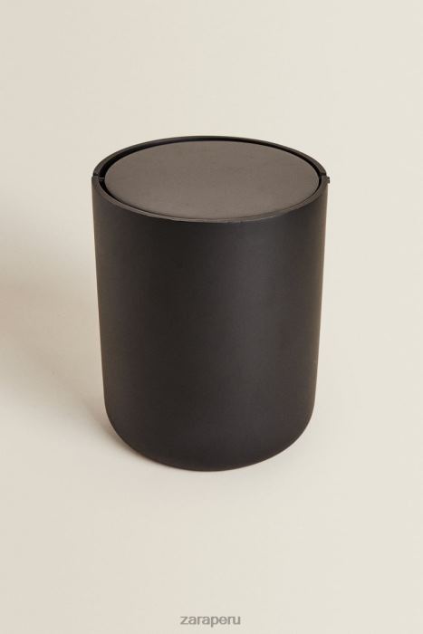 Zara unisexo papelera de resina con tapa BDP8J1723 accesorios negro