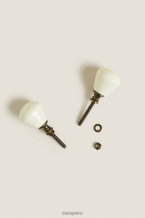 Zara unisexo pomo de puerta redondo (paquete de 2) BDP8J1716 accesorios crudo