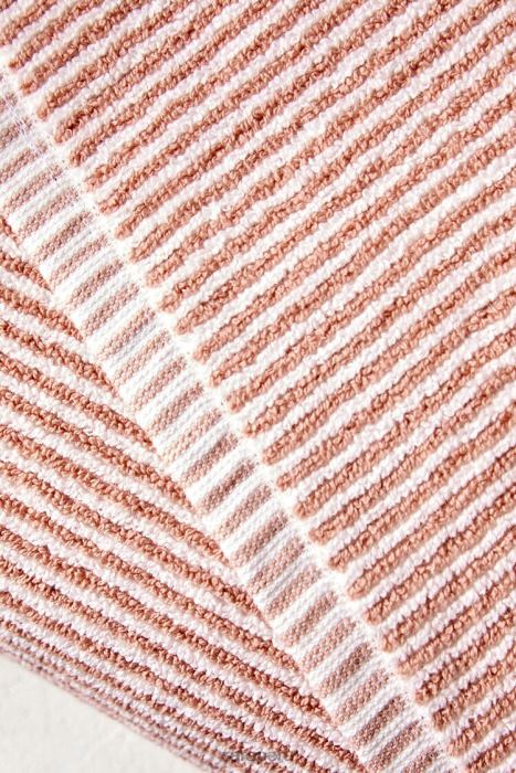 Zara unisexo toalla a rayas con hilo teñido BDP8J1699 accesorios Rosa palido