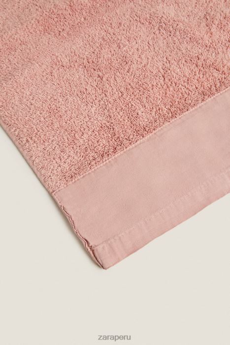 Zara unisexo toalla con aplique de lino BDP8J1713 accesorios Rosa palido