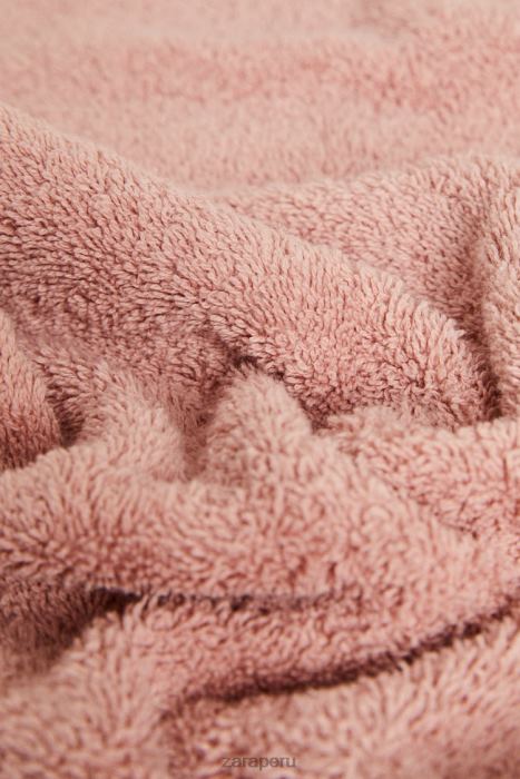 Zara unisexo toalla con aplique de lino BDP8J1713 accesorios Rosa palido