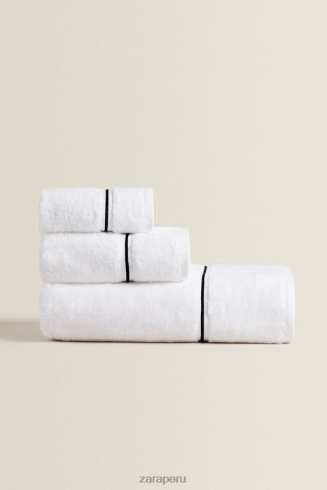 Zara unisexo toalla con ribete bordado BDP8J1728 accesorios negro