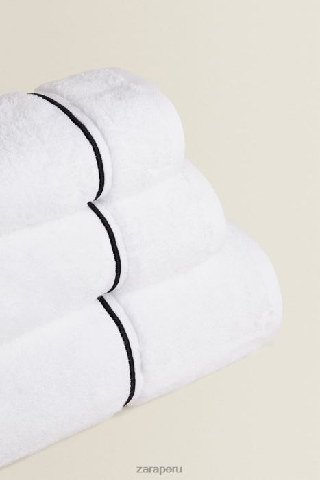 Zara unisexo toalla con ribete bordado BDP8J1728 accesorios negro