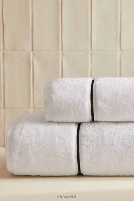 Zara unisexo toalla con ribete bordado BDP8J1728 accesorios negro