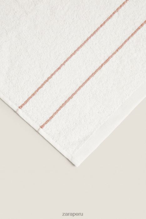 Zara unisexo toalla con ribetes en contraste BDP8J1708 accesorios Rosa palido