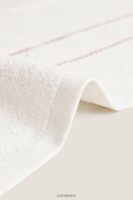 Zara unisexo toalla con ribetes en contraste BDP8J1708 accesorios Rosa palido