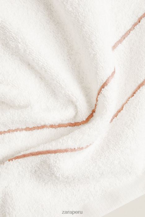 Zara unisexo toalla con ribetes en contraste BDP8J1708 accesorios Rosa palido
