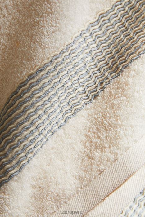 Zara unisexo toalla de algodón con borde plisado BDP8J1732 accesorios aguamarina