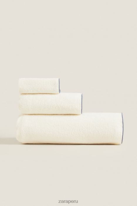 Zara unisexo toalla de algodón con overlock BDP8J1737 accesorios gris/azul