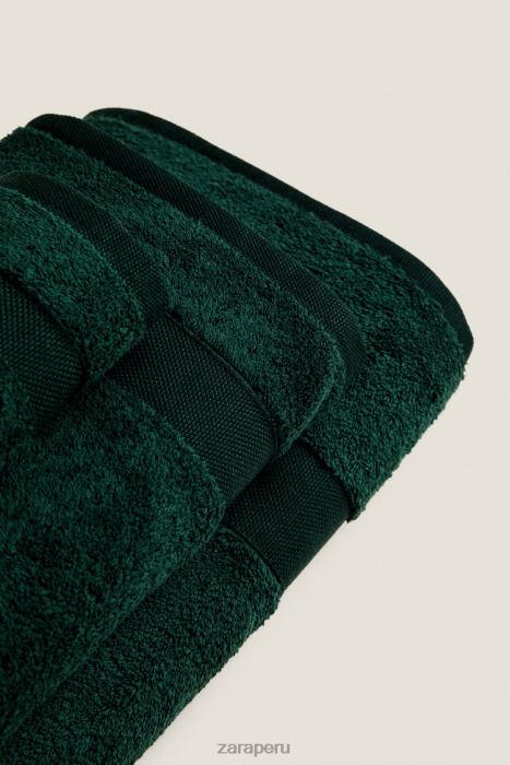 Zara unisexo toalla de algodón premium BDP8J1725 accesorios verde oscuro
