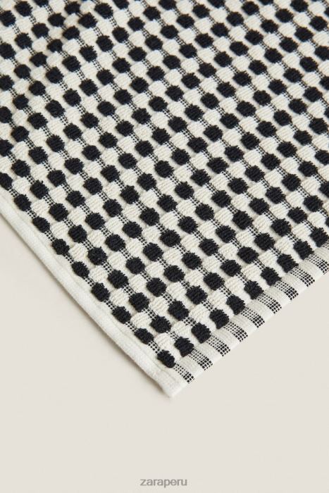 Zara unisexo toalla de algodón texturizada BDP8J1717 accesorios negro