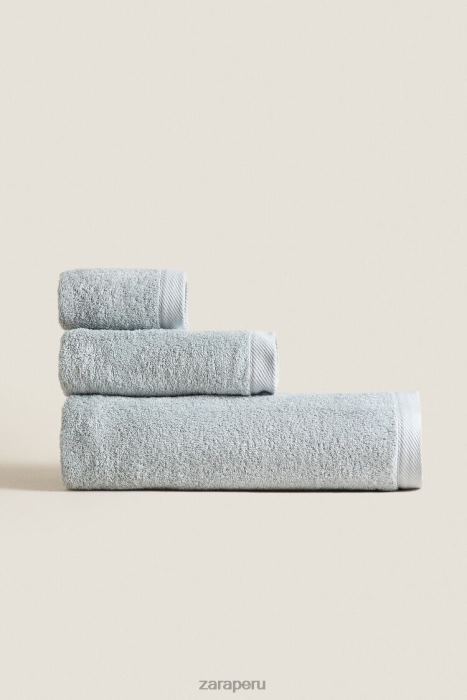 Zara unisexo toalla de algodon BDP8J1738 accesorios gris azulado