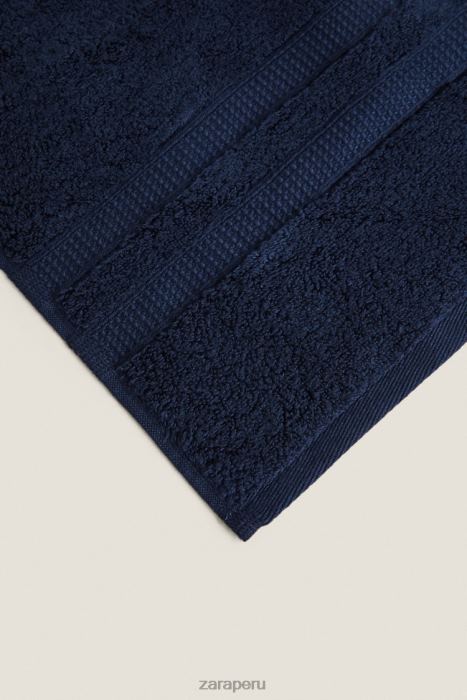 Zara unisexo toalla extra suave con doble borde BDP8J1752 accesorios Azul marino