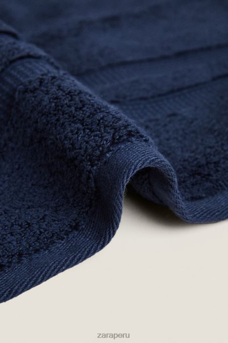 Zara unisexo toalla extra suave con doble borde BDP8J1752 accesorios Azul marino