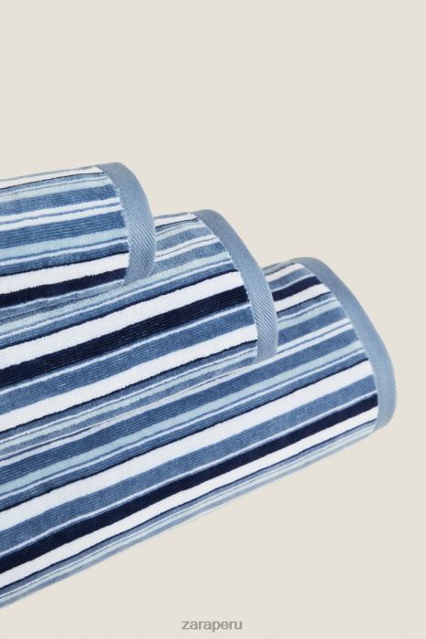 Zara unisexo toalla rayas multicolores BDP8J1748 accesorios gris/azul