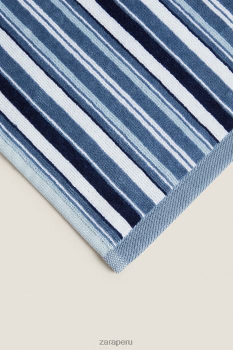 Zara unisexo toalla rayas multicolores BDP8J1748 accesorios gris/azul