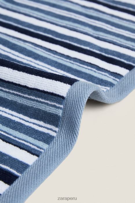 Zara unisexo toalla rayas multicolores BDP8J1748 accesorios gris/azul