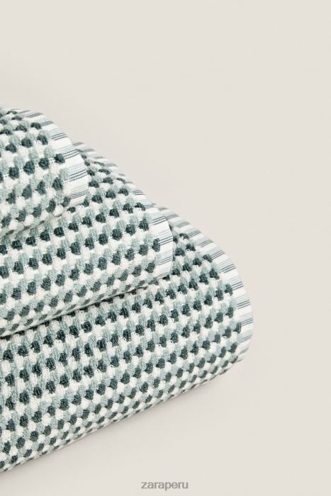 Zara unisexo toalla texturizada con hilo teñido BDP8J1704 accesorios verduras