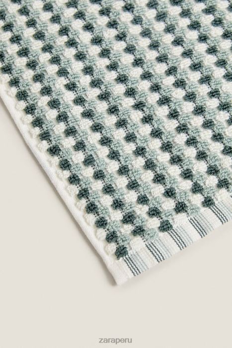 Zara unisexo toalla texturizada con hilo teñido BDP8J1704 accesorios verduras