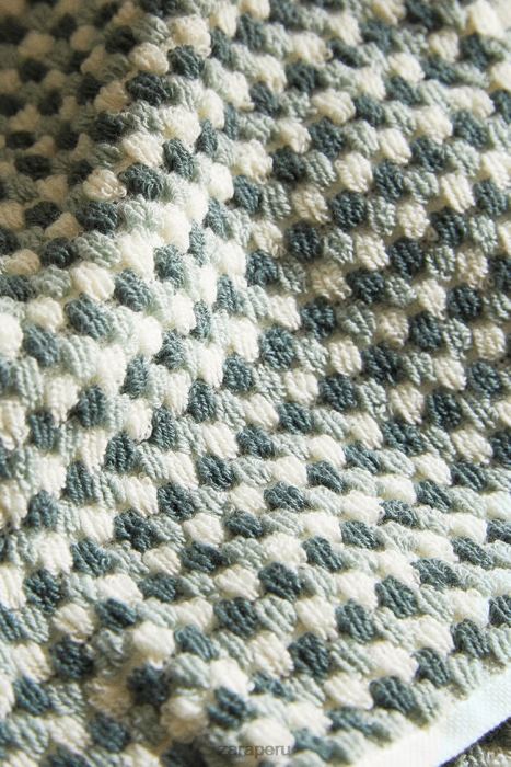 Zara unisexo toalla texturizada con hilo teñido BDP8J1704 accesorios verduras