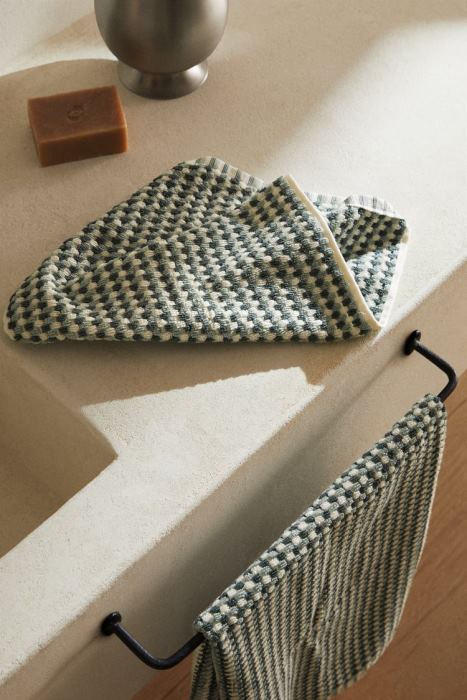 Zara unisexo toalla texturizada con hilo teñido BDP8J1704 accesorios verduras