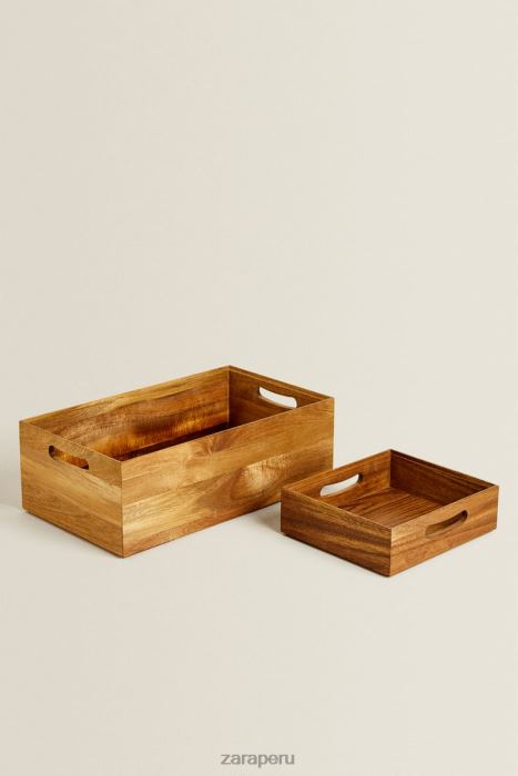 Zara unisexo caja de almacenaje BDP8J1695 accesorios beige claro