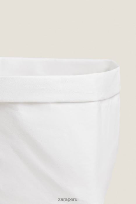 Zara unisexo cesta organizadora con diseño de papel BDP8J1696 accesorios blanco