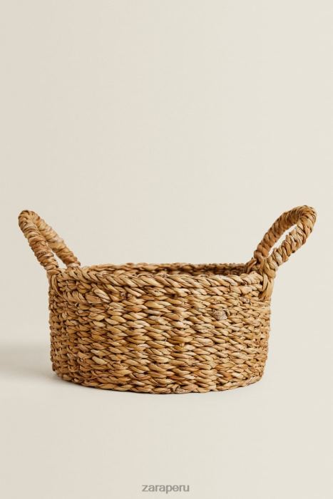 Zara unisexo cesta tejida con asas BDP8J1698 accesorios beige claro