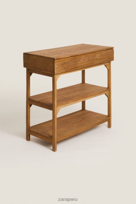 Zara unisexo unidad de almacenamiento de madera BDP8J1682 accesorios beige claro