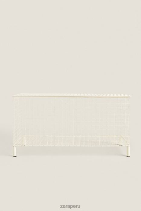 Zara unisexo cofre de metal con tapa BDP8J1594 accesorios ostra blanca