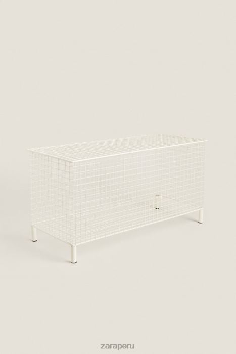 Zara unisexo cofre de metal con tapa BDP8J1594 accesorios ostra blanca