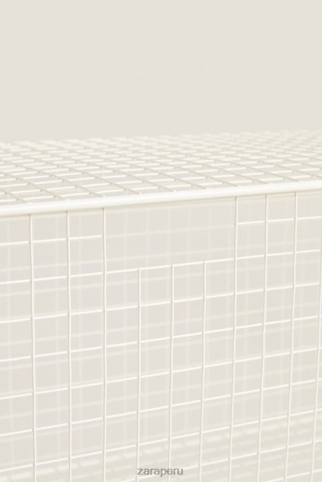 Zara unisexo cofre de metal con tapa BDP8J1594 accesorios ostra blanca